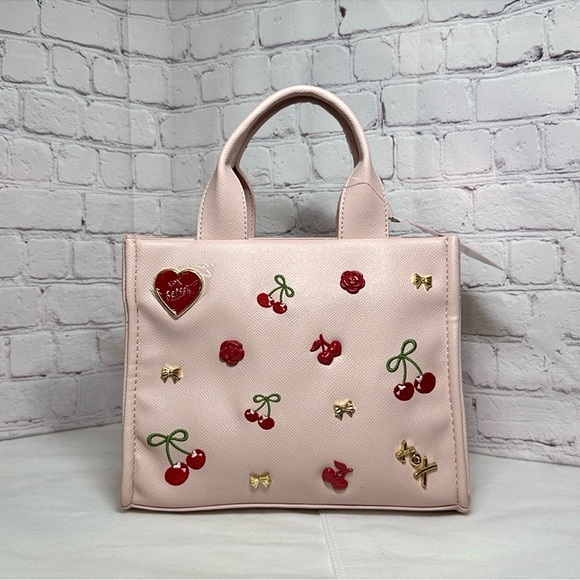 NWT Betsey Johnson Xonora 3-Way Studded Satchel Tote Bag - Picture 2 of 14